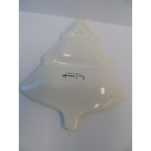 Vintage Ceramic Christmas Tree Serving Piece Hand Painted Made In Italy - Picture 4 of 7